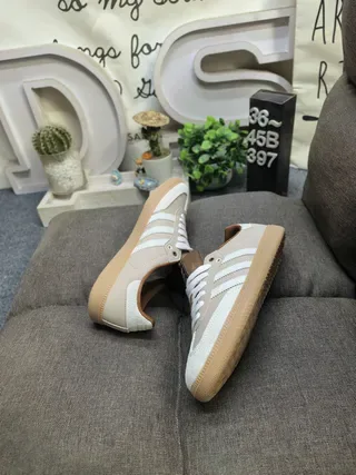 Adidas Samba Beige et Blanc Sneakers Lifestyle 6