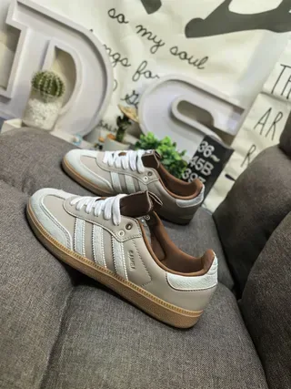 Adidas Samba Beige et Blanc Sneakers Lifestyle 7