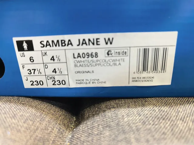 Adidas Samba Beige Blue Laceless Silhouette Three-Stripe Side Panel Mary Jane Shoes 12
