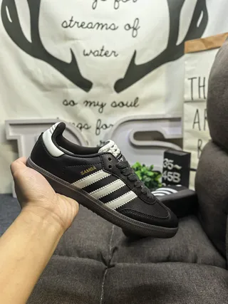 Adidas Samba Zapatillas Lifestyle de Cuero Negro y Blanco 5