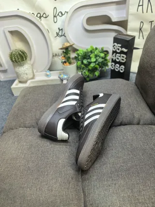 Adidas Samba Zapatillas Lifestyle de Cuero Negro y Blanco 6