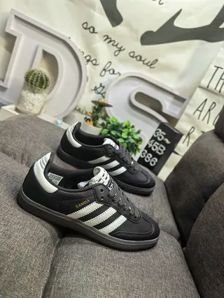 Adidas Samba Zapatillas Lifestyle de Cuero Negro y Blanco 9