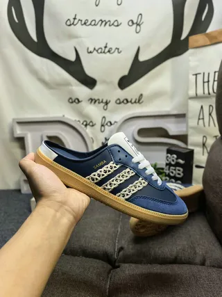 Adidas Samba Mule de Ante Azul con Cordones Zapatos Casuales 5