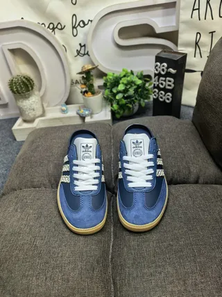Adidas Samba Mule de Ante Azul con Cordones Zapatos Casuales 10