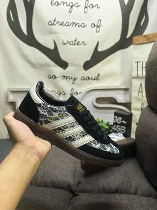 Adidas Samba OG काला क्रीम Lace-Overlay लाइफस्टाइल स्नीकर 5