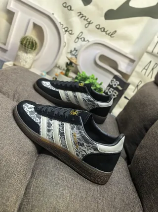 Adidas Samba OG काला क्रीम Lace-Overlay लाइफस्टाइल स्नीकर 7