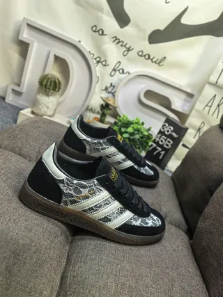 Adidas Samba OG काला क्रीम Lace-Overlay लाइफस्टाइल स्नीकर 9
