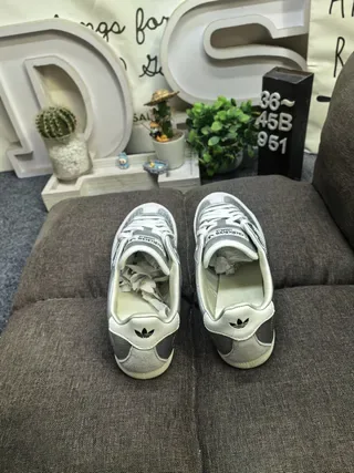 Adidas Samba OG Metallic Silver Cream Lifestyle Sneakers 8