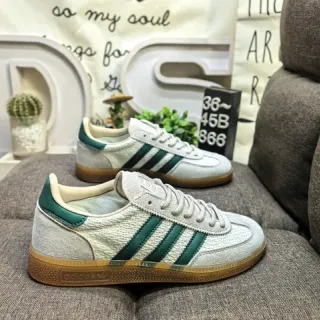 Adidas Samba OG Off-White و Forest Green أحذية رياضية للأسلوب الحياة