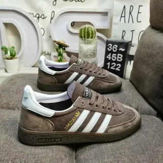 Adidas Spezial حذاء رياضي أسلوب حياة بني وأبيض مخمل كوردوري ودايم