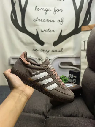 Adidas Spezial Tênis Lifestyle Marrom Rosa Nobuck Superior Painel Lateral Três Listras 5