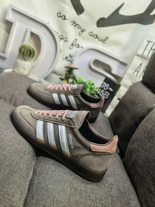 Adidas Spezial Tênis Lifestyle Marrom Rosa Nobuck Superior Painel Lateral Três Listras 7
