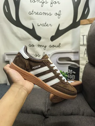Adidas Spezial Zapatillas Lifestyle de Ante Marrón con Rayas Blancas 5