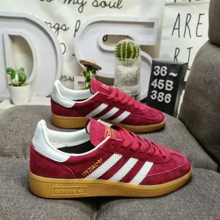 Adidas Spezial أحمر غامق جلد الغزال أسلوب حياة أحذية رياضية