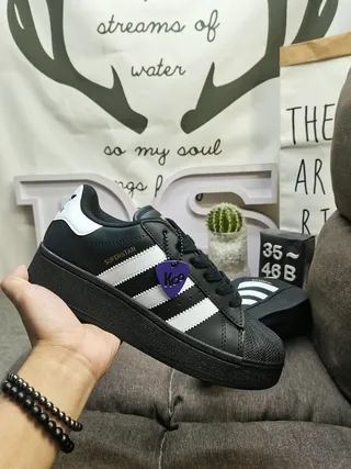 Adidas Superstar Zapatillas Lifestyle Negro y Blanco 5