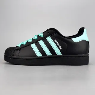 Adidas Superstar أسود نعناع ثلاث شرائط أحذية رياضية لأسلوب الحياة