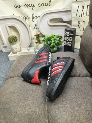 Adidas Superstar Negro Rojo Estrella con Motas Zapatillas Lifestyle 6