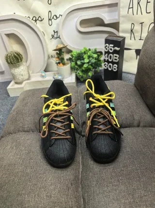 Adidas Superstar Zapatillas Lifestyle Floral Negro Amarillo Menta 10