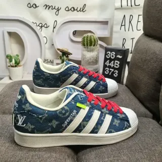 Adidas Superstar 牛仔印花 Shell-Toe 休闲运动鞋