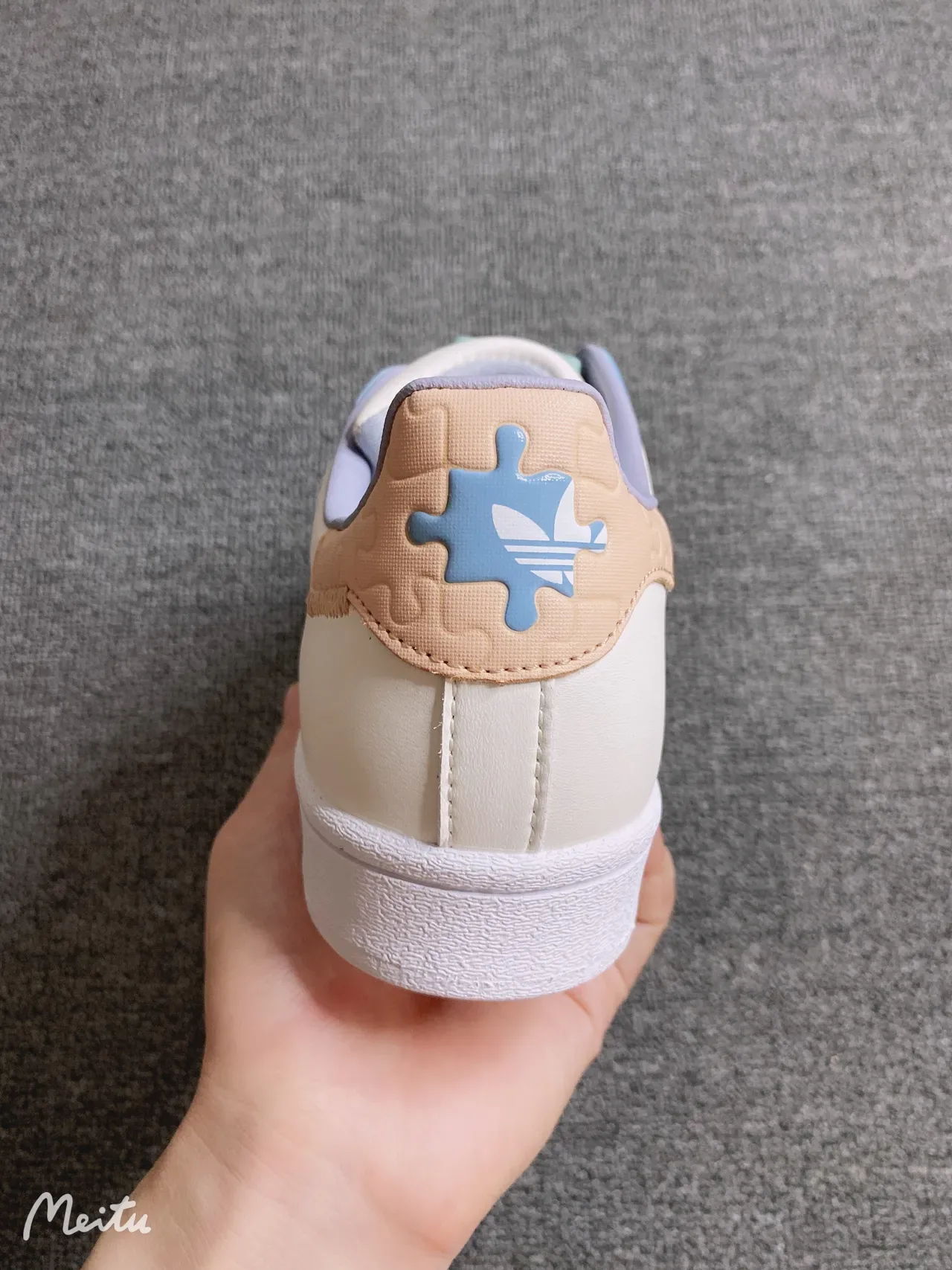 Adidas Superstar Off-White Azul Lavanda Tênis Lifestyle 8