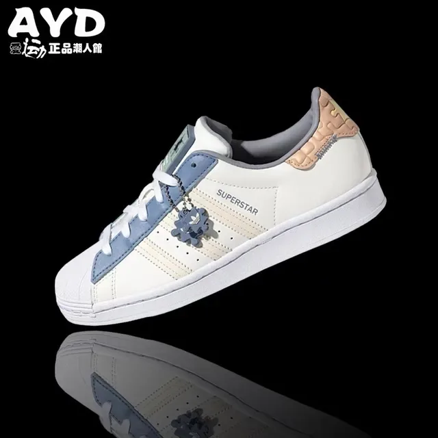 Adidas Superstar Off-White Azul Lavanda Tênis Lifestyle 12