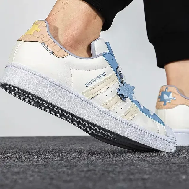 Adidas Superstar Off-White Azul Lavanda Tênis Lifestyle 13