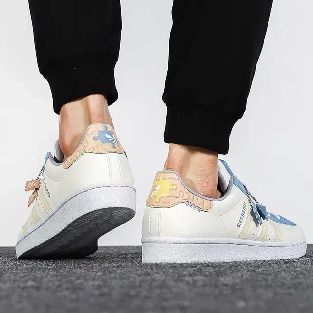 Adidas Superstar Off-White Azul Lavanda Tênis Lifestyle 15