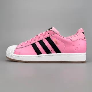 Adidas Superstar وردي أسود أبيض حذاء رياضي لايف ستايل