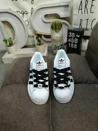 Adidas Superstar White Black Lifestyle Sneakers 10