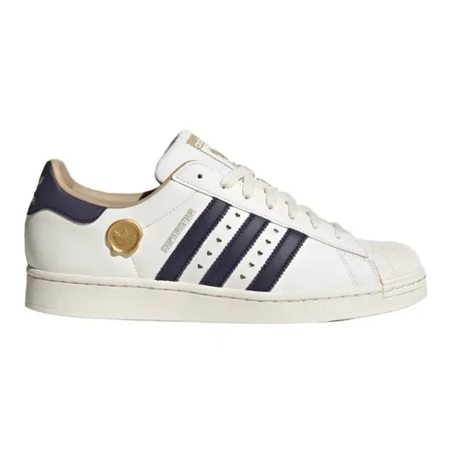 Adidas Superstar सफेद नीली सोने की लाइफस्टाइल स्नीकर्स 15