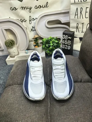 Adidas Ultraboost أبيض بحري بدون لاس إغلاق شرائطي علوة شبكية محبوكة حذاء رياضي لايف ستايل 10