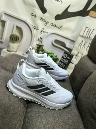Adidas White Three-Stripe Water-Repellent Lifestyle Sneakers 9