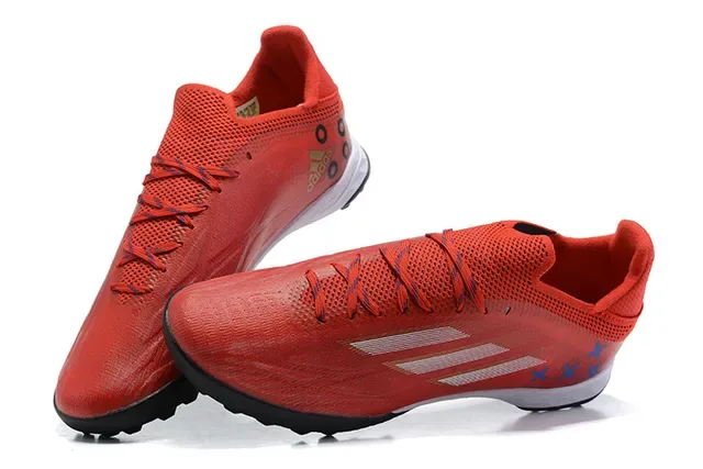 Adidas X Red Black Low-Cut Synthetic Mesh Upper Asymmetrical Lacing System Turf Soccer Shoes 2