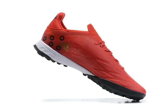 Adidas X Red Black Low-Cut Synthetic Mesh Upper Asymmetrical Lacing System Turf Soccer Shoes 3