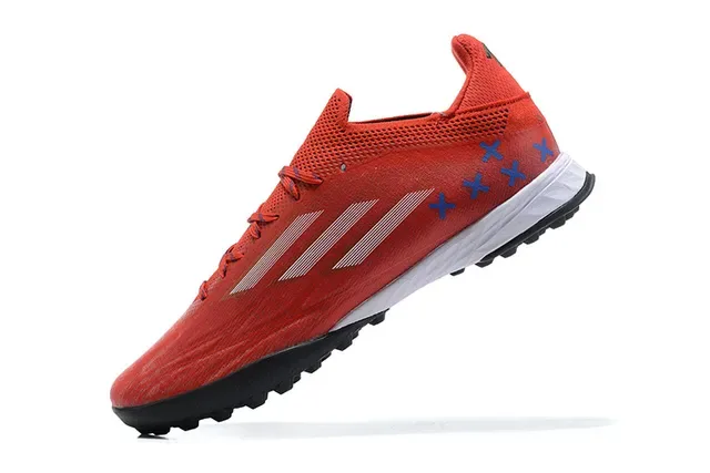 Adidas X Red Black Low-Cut Synthetic Mesh Upper Asymmetrical Lacing System Turf Soccer Shoes 4