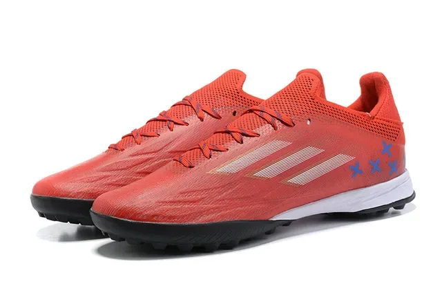 Adidas X Red Black Low-Cut Synthetic Mesh Upper Asymmetrical Lacing System Turf Soccer Shoes 8