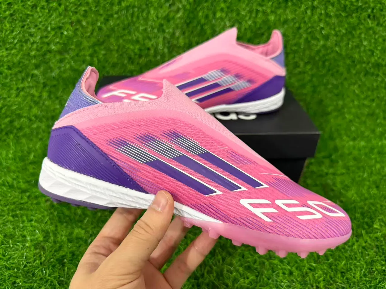 Adidas X Speedflow Rosa Roxo Gramado Sapatos de Futebol 3