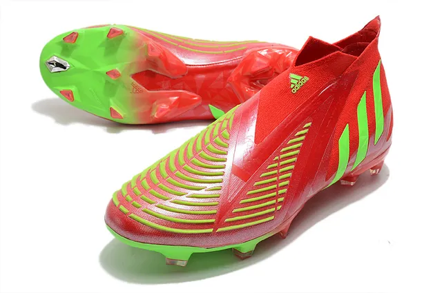 Adidas X Speedflow Rouge et Vert Néon Chaussures de Football pour Terrain Ferme 6