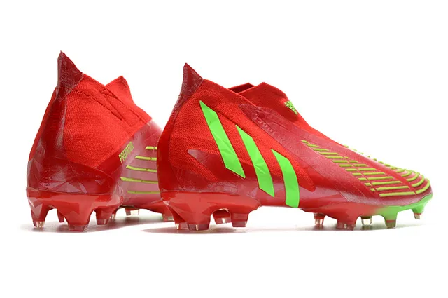 Adidas X Speedflow Rouge et Vert Néon Chaussures de Football pour Terrain Ferme 7