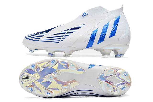 Adidas X Speedflow White Blue Holographic Firm-Ground Soccer Shoes 3