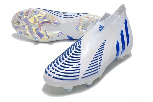 Adidas X Speedflow White Blue Holographic Firm-Ground Soccer Shoes 7