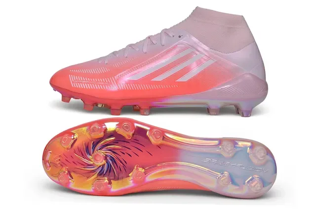 Adidas X Speedportal وردي برتقالي إريديسينت أحذية كرة القدم للأرض الصلبة 6