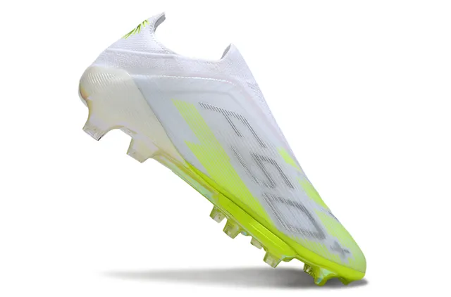 Adidas X 白黄色 低帮 袜套式鞋面 霓虹强调条纹 钉地足球鞋 2