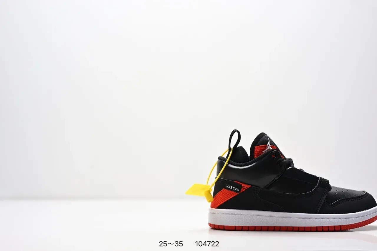 Air Jordan 1 काले सफेद पीले स्ट्रैप लाइफस्टाइल स्नीकर्स 6