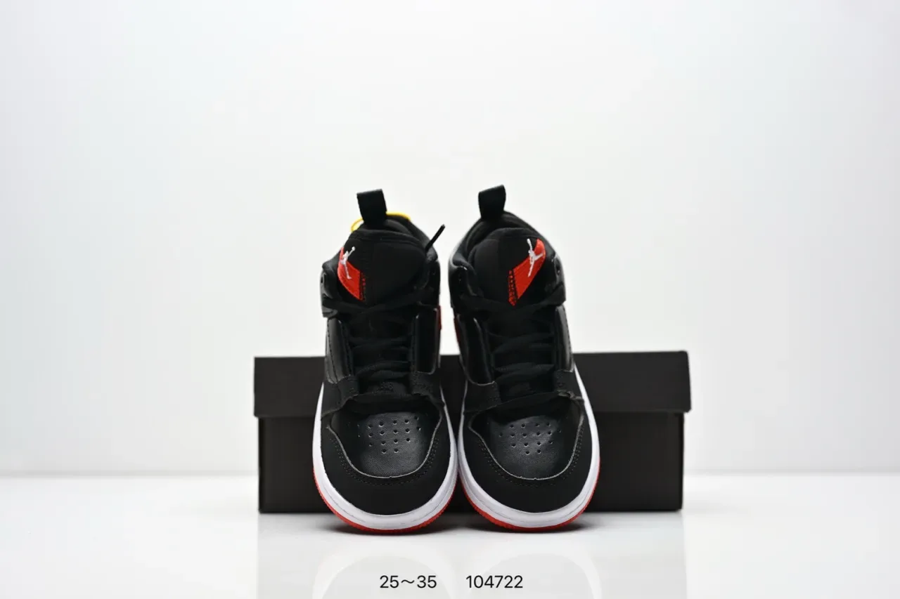 Air Jordan 1 काले सफेद पीले स्ट्रैप लाइफस्टाइल स्नीकर्स 10