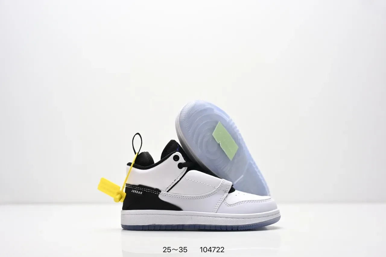 Air Jordan 1 काले सफेद पीले स्ट्रैप लाइफस्टाइल स्नीकर्स 20