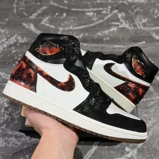 Air Jordan 1 High Black White Red Translucent Overlay 篮球鞋