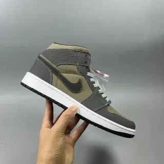 Air Jordan 1 High Olive Gray White أحذية كرة السلة