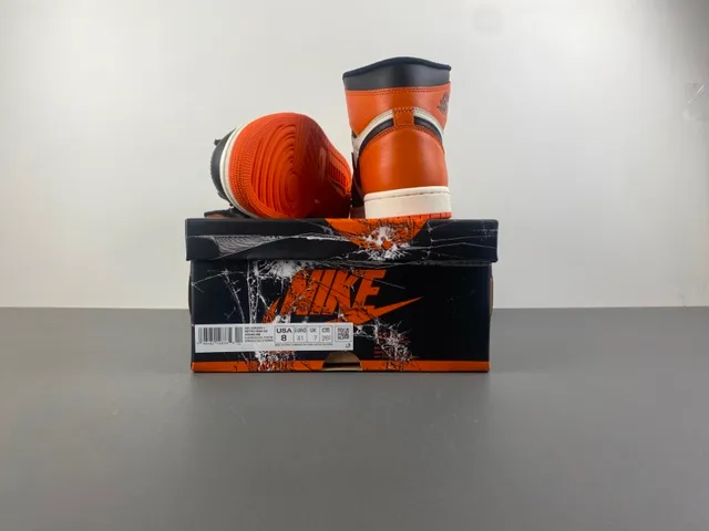 Tênis de basquete Air Jordan 1 High laranja preto branco 16