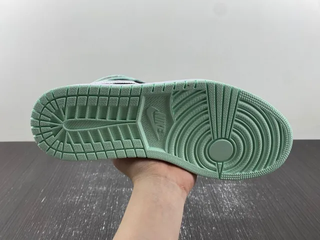 Air Jordan 1 মিন্ট গ্রিন কালো সাদা বাস্কেটবল জুতো 9